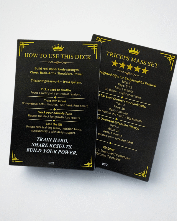 Deck 001: Upper Strength